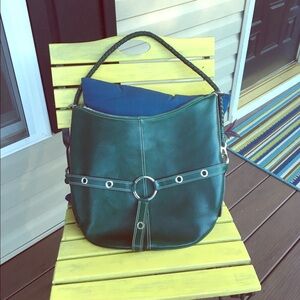 Green Leather Hobo by English Designer Luella